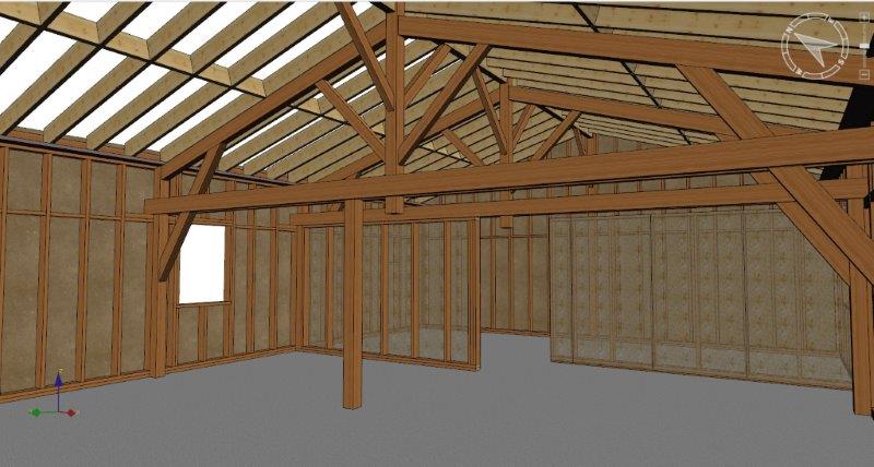 Maison ossature pour isolation paille - St Hilaire du bois (17)